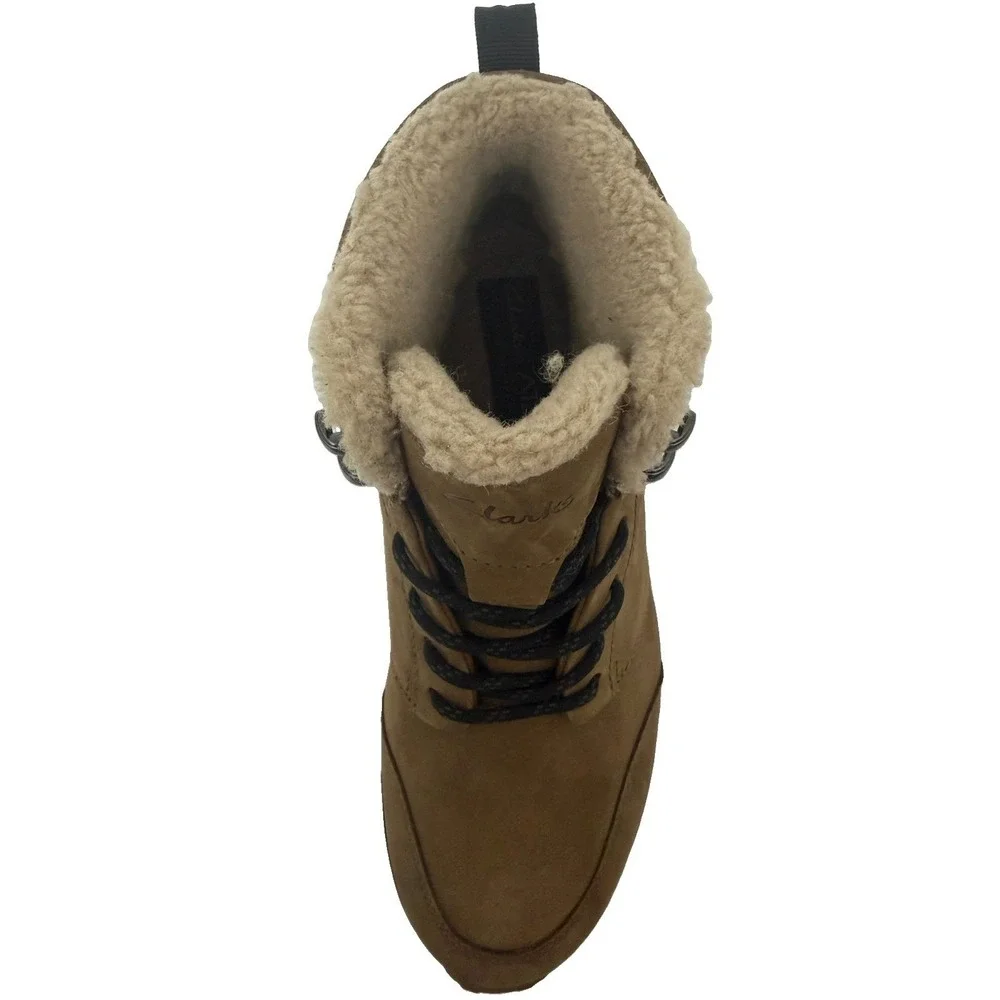 Clarks Men's ATL Trek Up Wp Hiking Boots Leather Upper Dark Sand Size 7 Newp